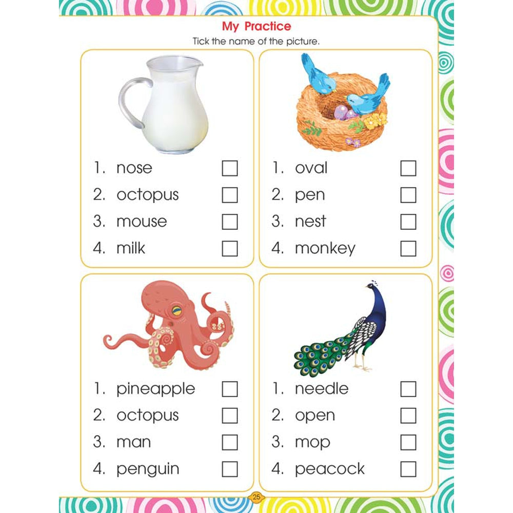 Dreamland Publications Kindergarten English Worksheets Book (3-7 Years)