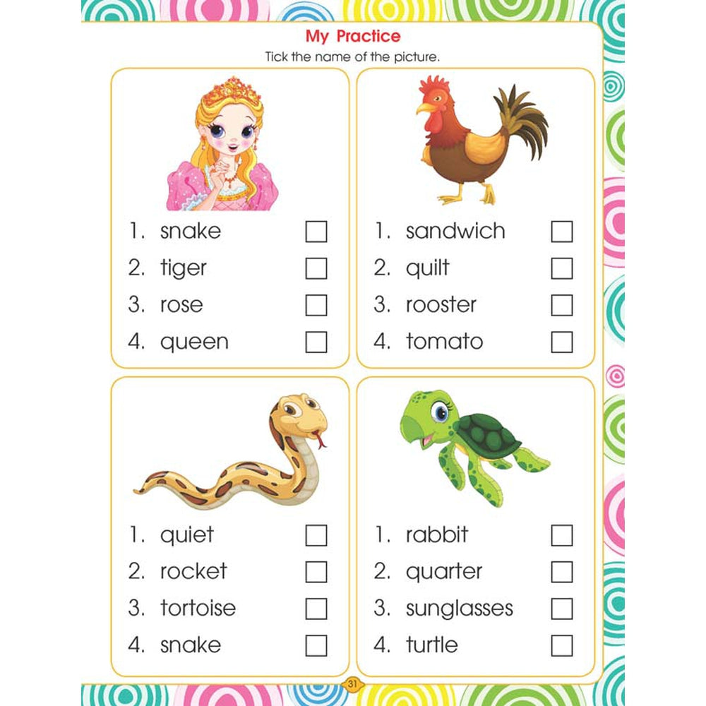 Dreamland Publications Kindergarten English Worksheets Book (3-7 Years)