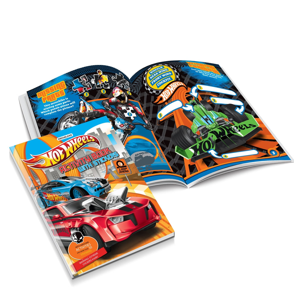 Dreamland Publications Hot Wheels Colouring and Activity Books Pack ( A Pack of 4 Books)