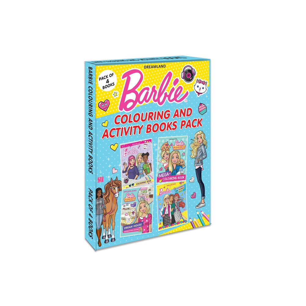Dreamland Publications Barbie Colouring and Activity Books Pack (A Pack of 4 Books)