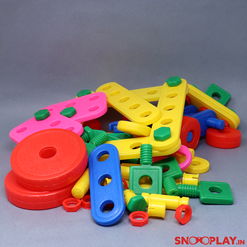 Girnar Little Engineer Building Blocks Bucket (2-6 Years)