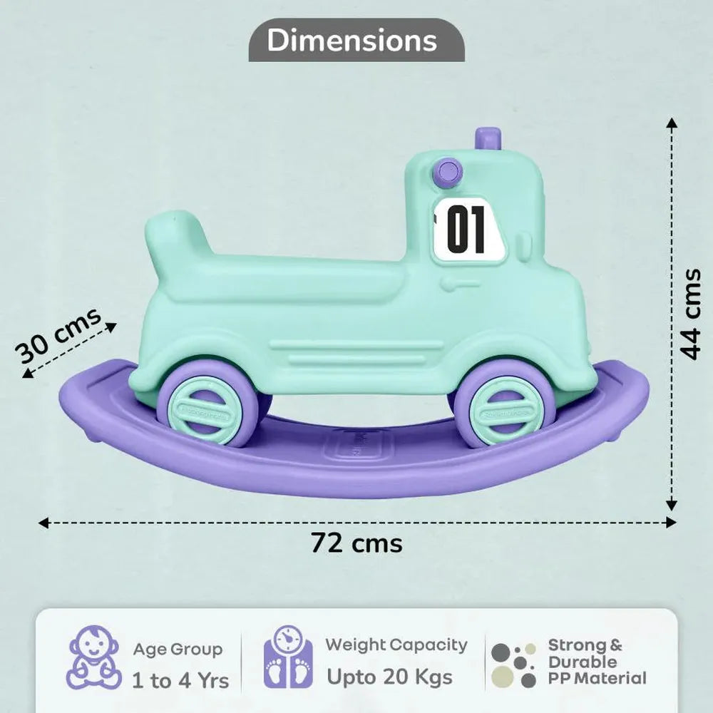 R for Rabbit Rock N Ride 3-in-1 Balance Board Ride On & Rocker for Kids (1-4 Years)