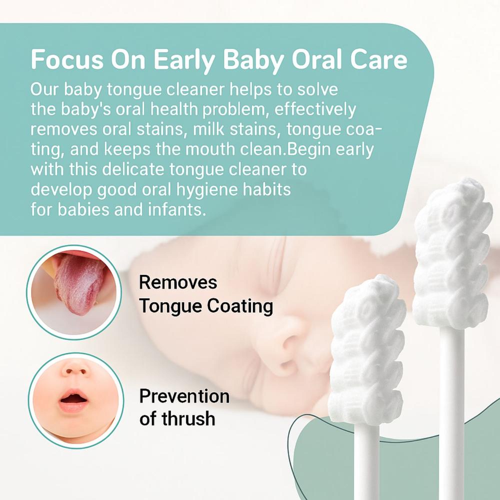 Zikku Infant Tongue Cleaner (Pack of 15 Pieces) | 0-3 Years
