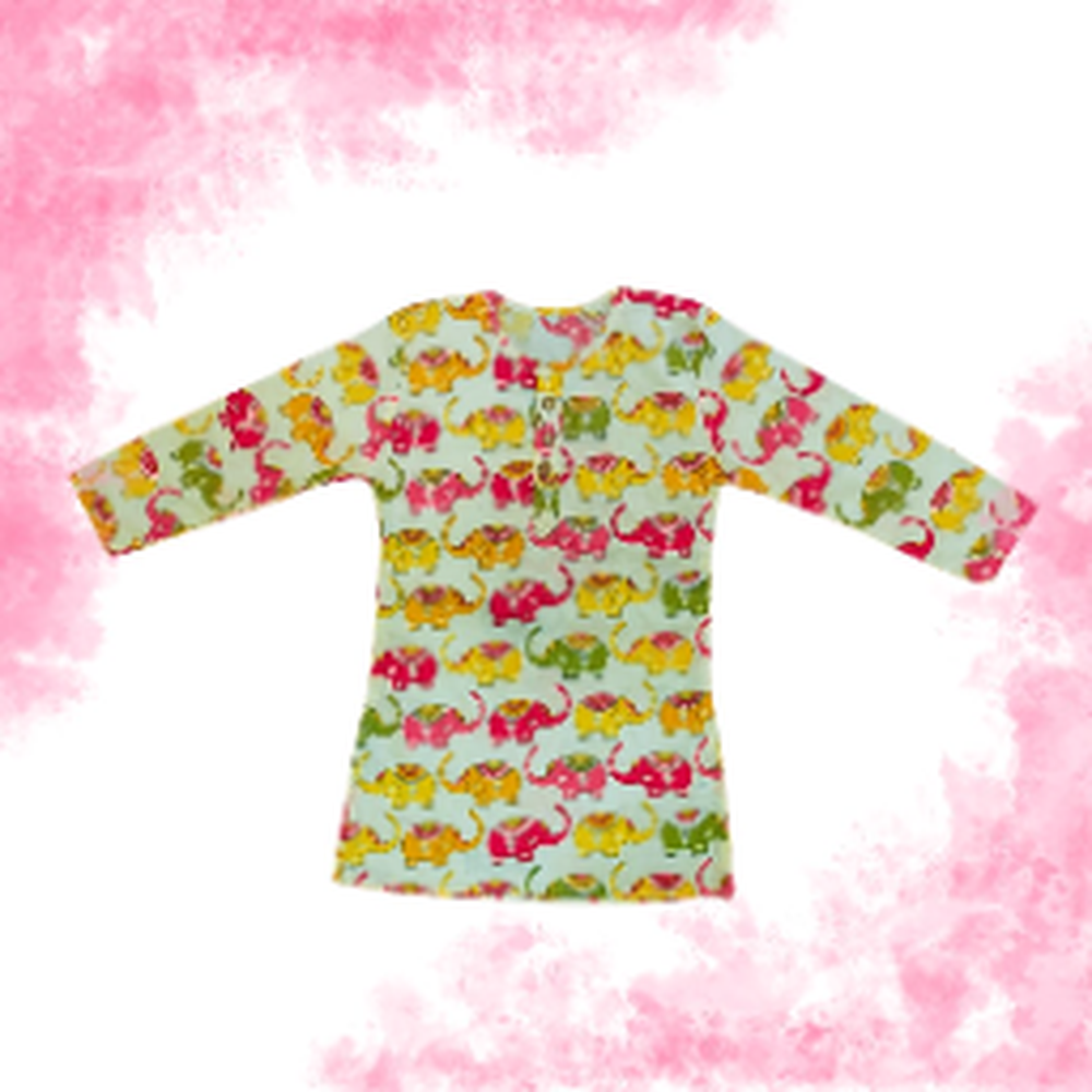 Zikku Elephant Carnival Kurta Set (Unisex)