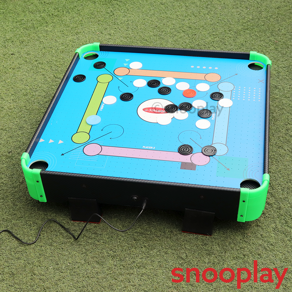 Simarr Air Carrom Game with Adaptor, 23 Carrom Coins & 1 Stricker (5-12 Years)