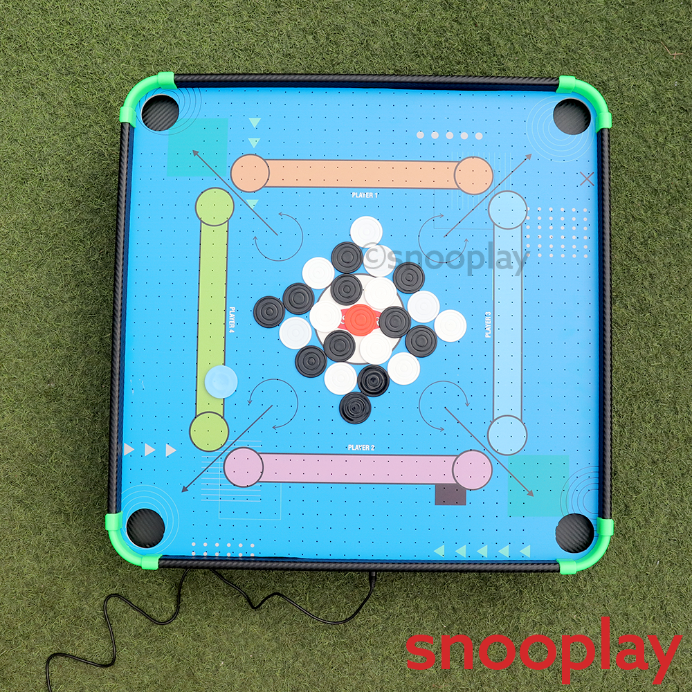 Simarr Air Carrom Game with Adaptor, 23 Carrom Coins & 1 Stricker (5-12 Years)