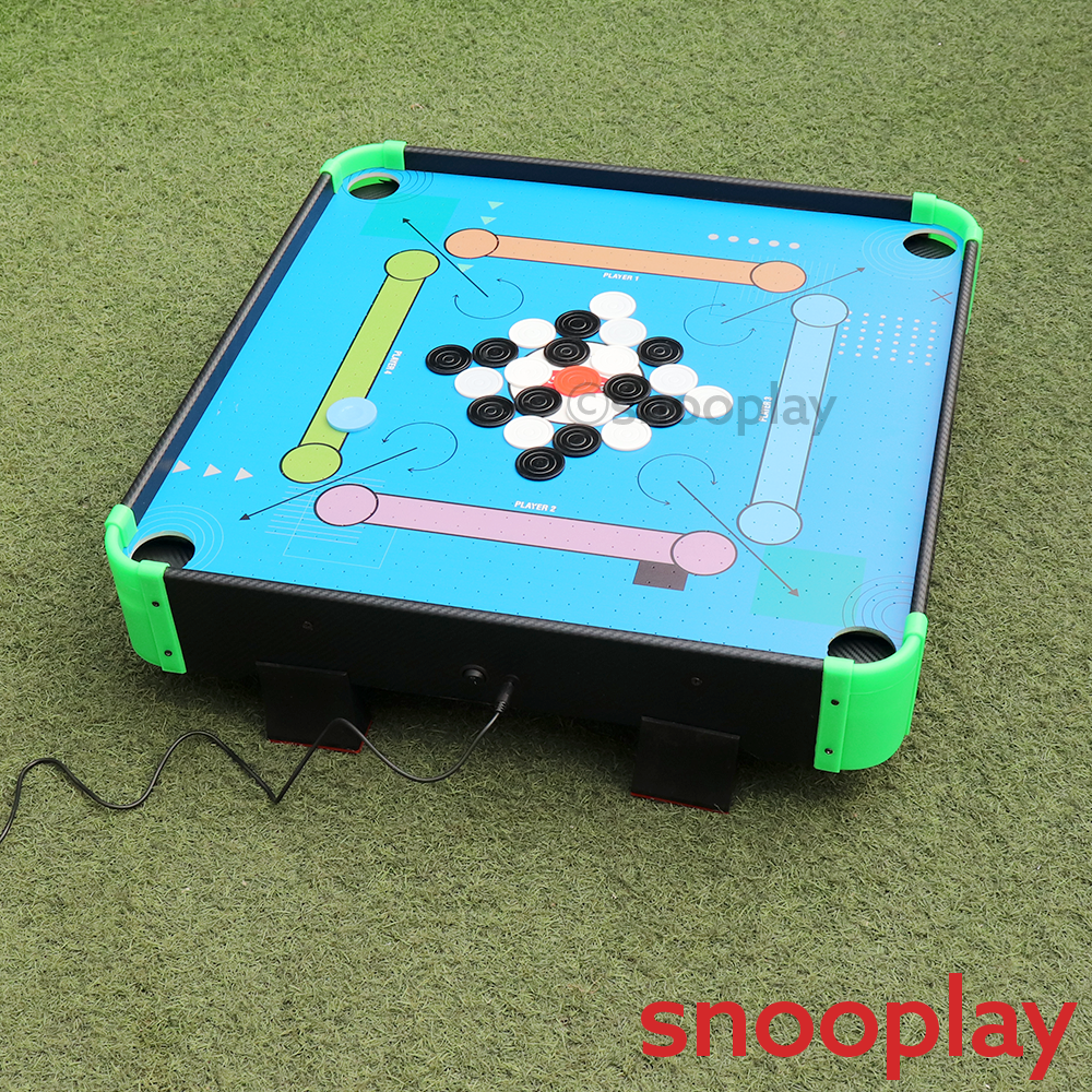 Simarr Air Carrom Game with Adaptor, 23 Carrom Coins & 1 Stricker (5-12 Years)