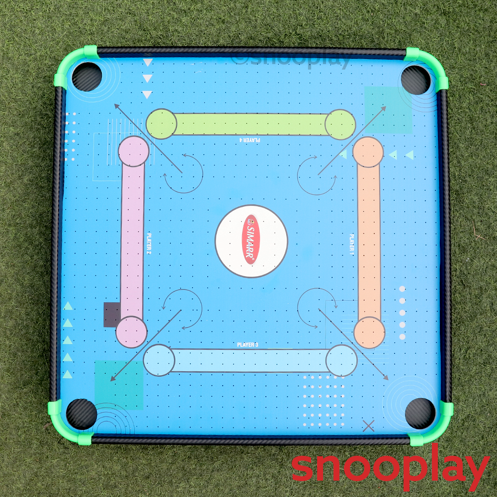 Simarr Air Carrom Game with Adaptor, 23 Carrom Coins & 1 Stricker (5-12 Years)