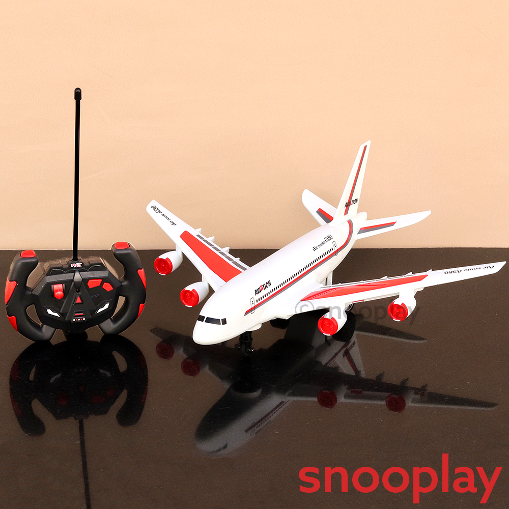 Multi Directional Remote Control Airplane Moving Toy with Light & Sound (5-10 Years)