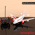 Multi Directional Remote Control Airplane Moving Toy with Light & Sound (5-10 Years)