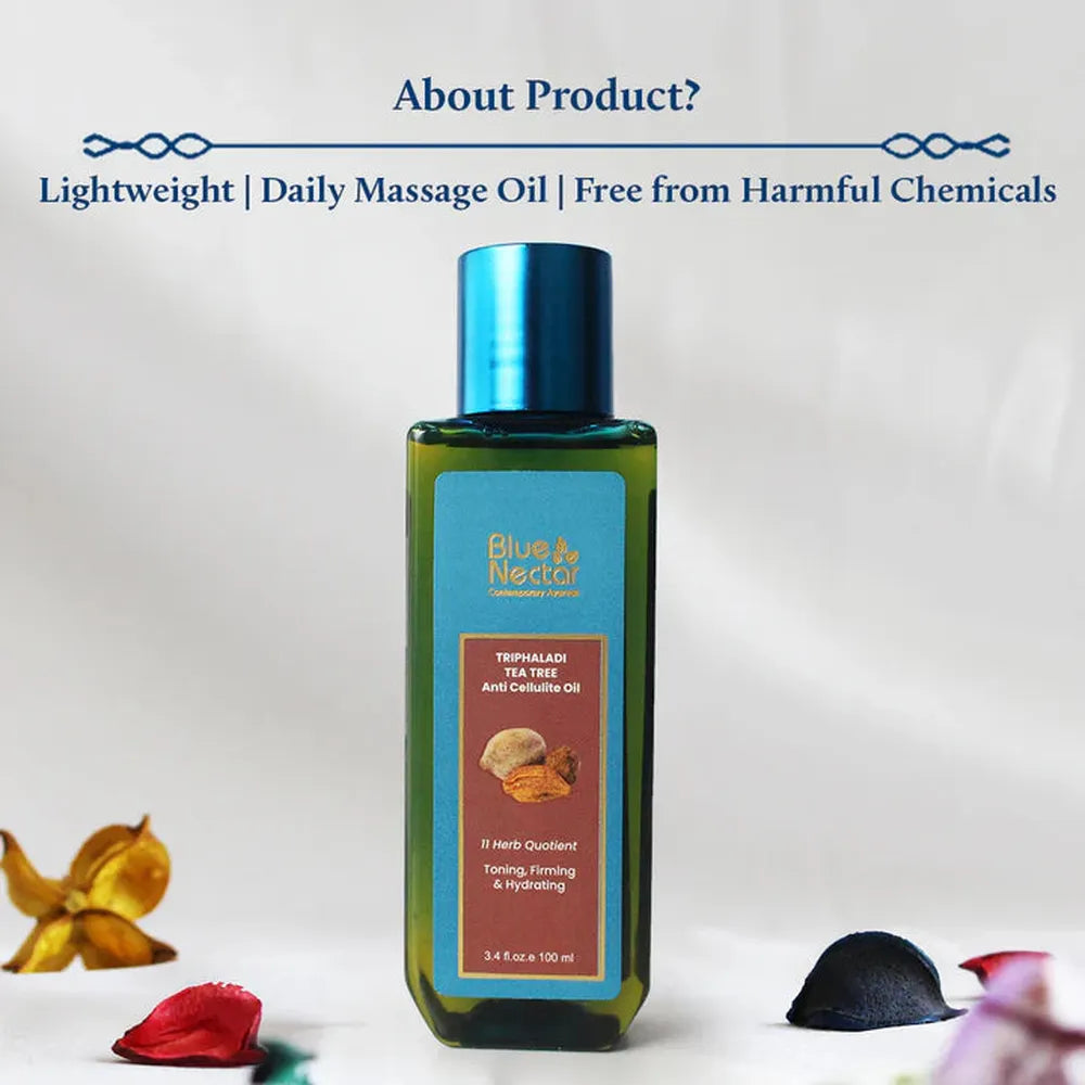 Blue Nectar Triphaladi Ayurvedic Fat Burning & Slimming Oil (11 Herbs) - 100ml