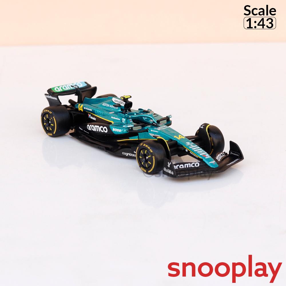 Bburago Original Aston Martin AMR25 - Fernando Alonso Licensed Diecast Car | 1:43 Scale (14 Years till Grown Ups)