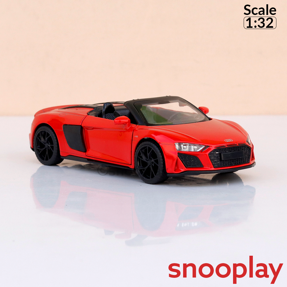 Metal Speed Zone Original Audi R8 Spyder Licensed Diecast Car with Openable Doors | 1:32 Scale (14 Years till Grown Ups)