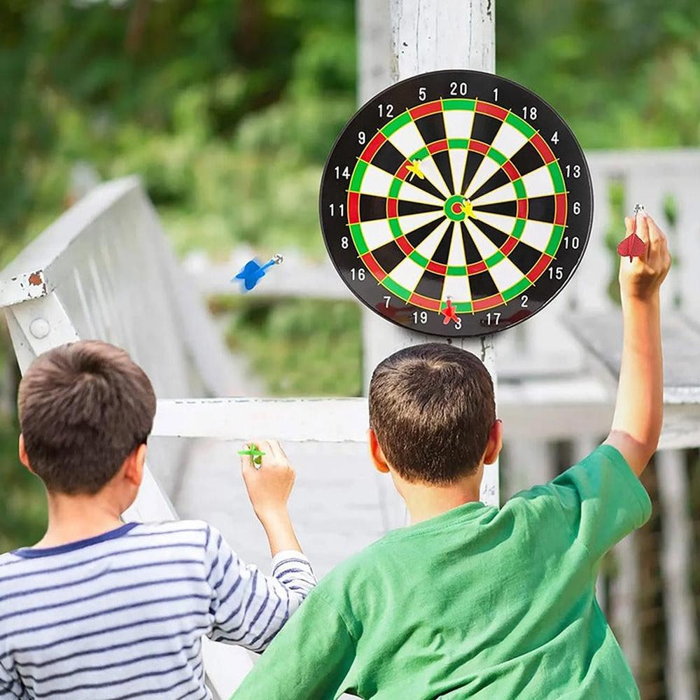 Hop N Play Magnetic Dartboard Set - 16 Inch Safe Dart Game with 6 Magnet Darts (6 Years till Grown Ups)