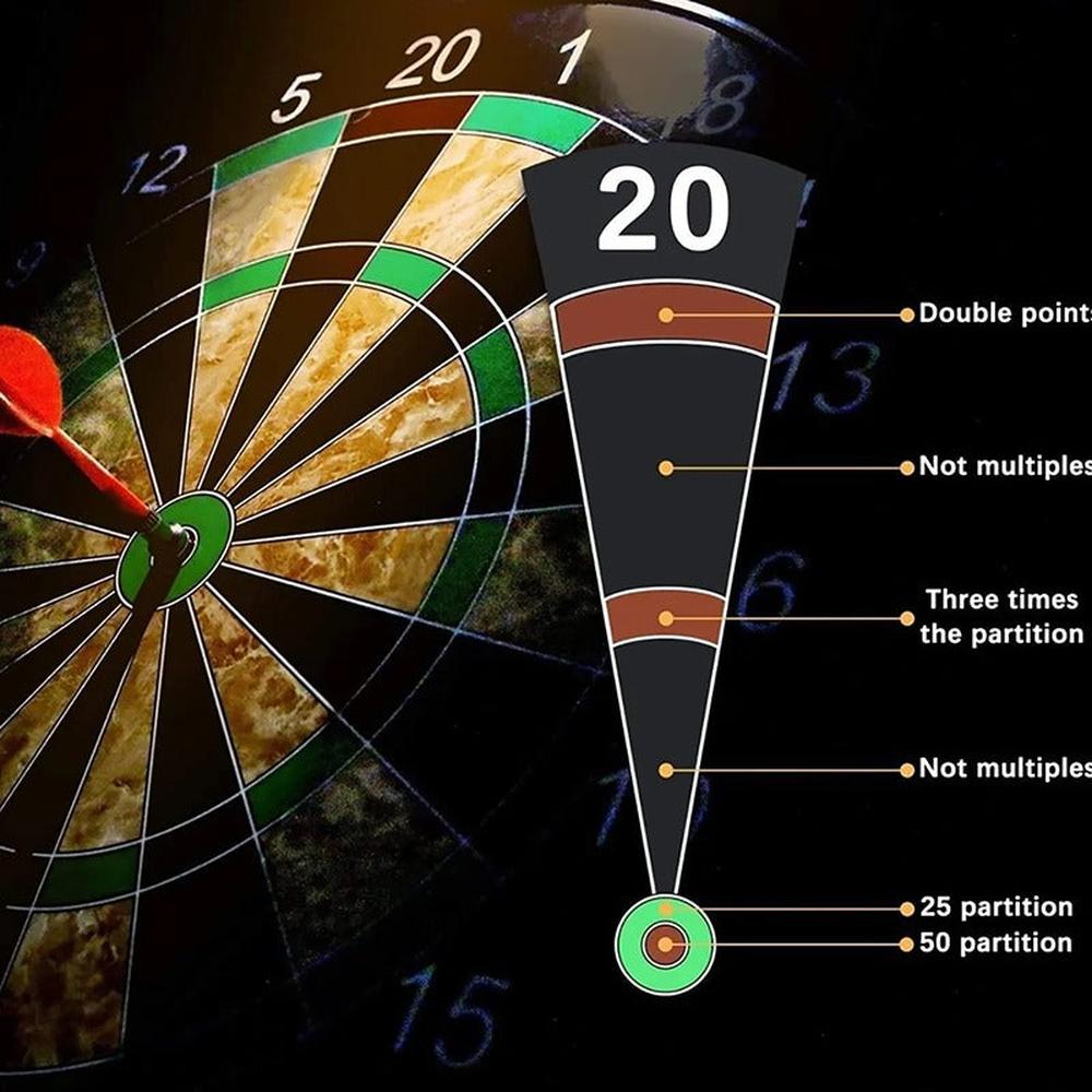 Hop N Play Magnetic Dartboard Set - 16 Inch Safe Dart Game with 6 Magnet Darts (6 Years till Grown Ups)