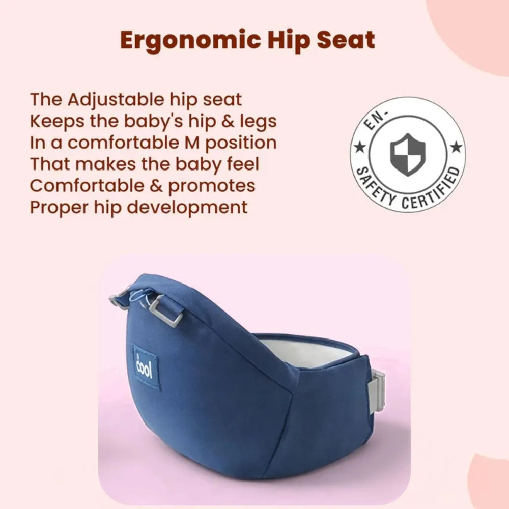 Mee Mee 8 in 1 Advanced Baby Bliss Sling Baby Carrier with Hip Seat - Blue | Ergonomic, Breathable & Convertible Baby Carrier