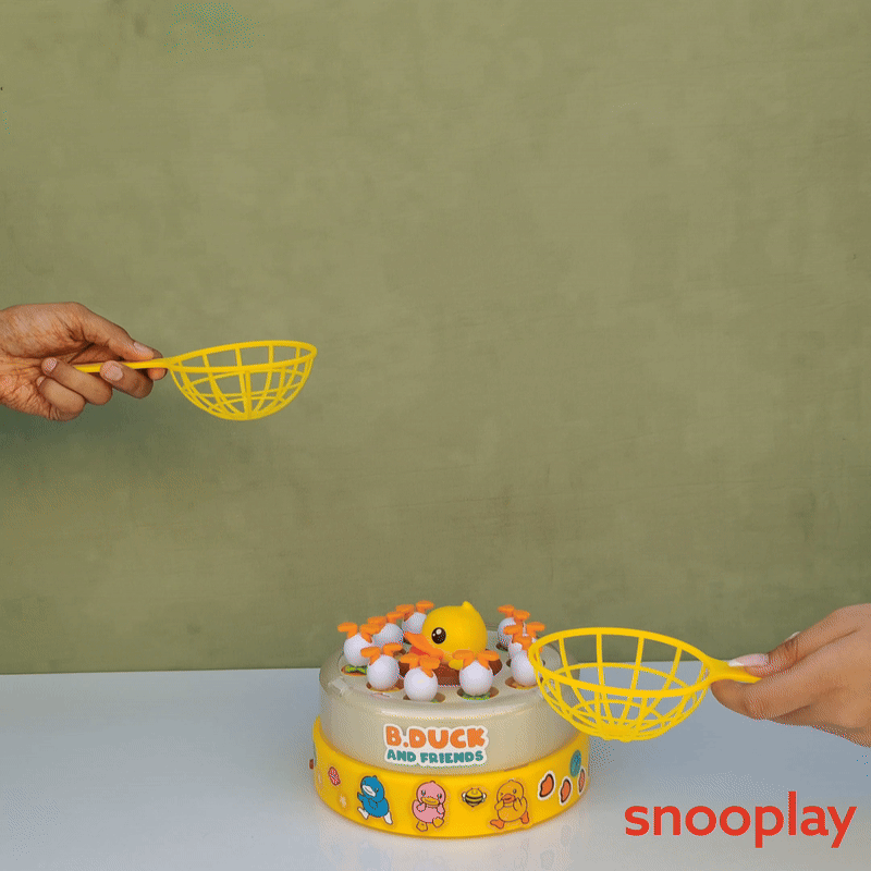 Duck & Friends: Bounce & Catch Rotating Game | Popping Eggs Action Fun (3-6 Years)