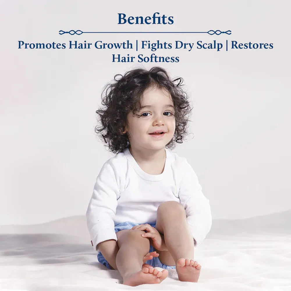 Blue Nectar Baby Hair Oil with Ghee for Nourishment and Baby Hair Growth (18 Herbs) - 100ml