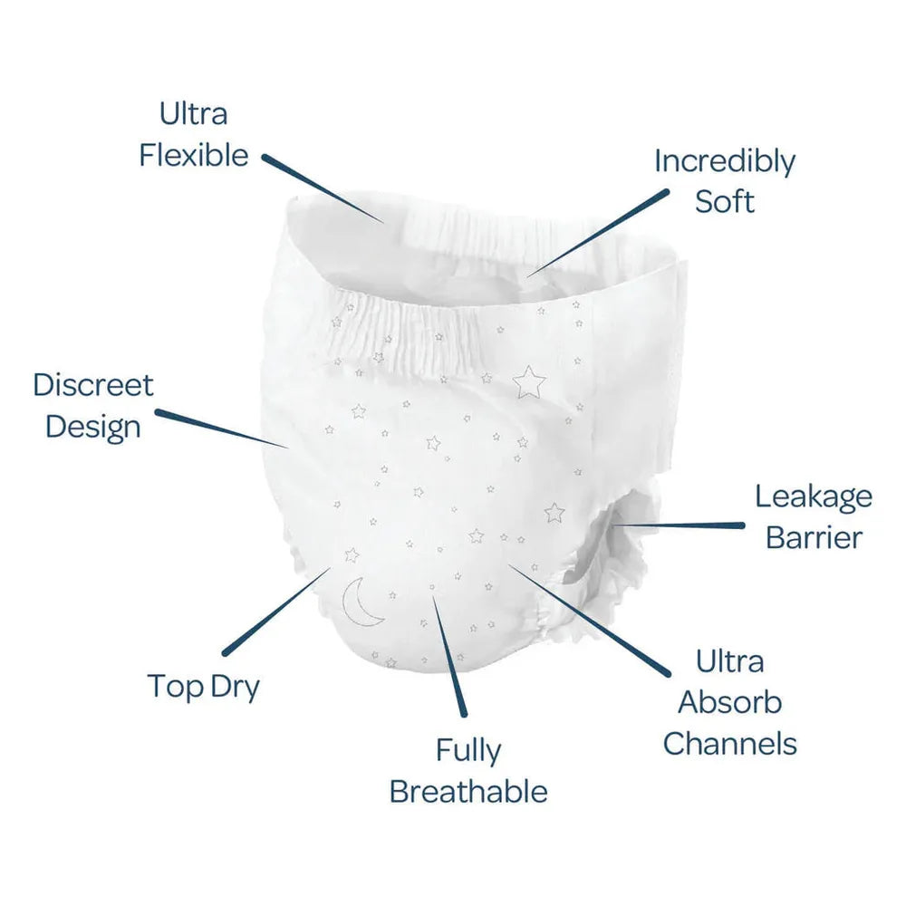 Bambo Dreamy (Large) Night Unisex Pants | 10 Pants | 8-15 Years | 35-50 Kg | 77-110 lbs