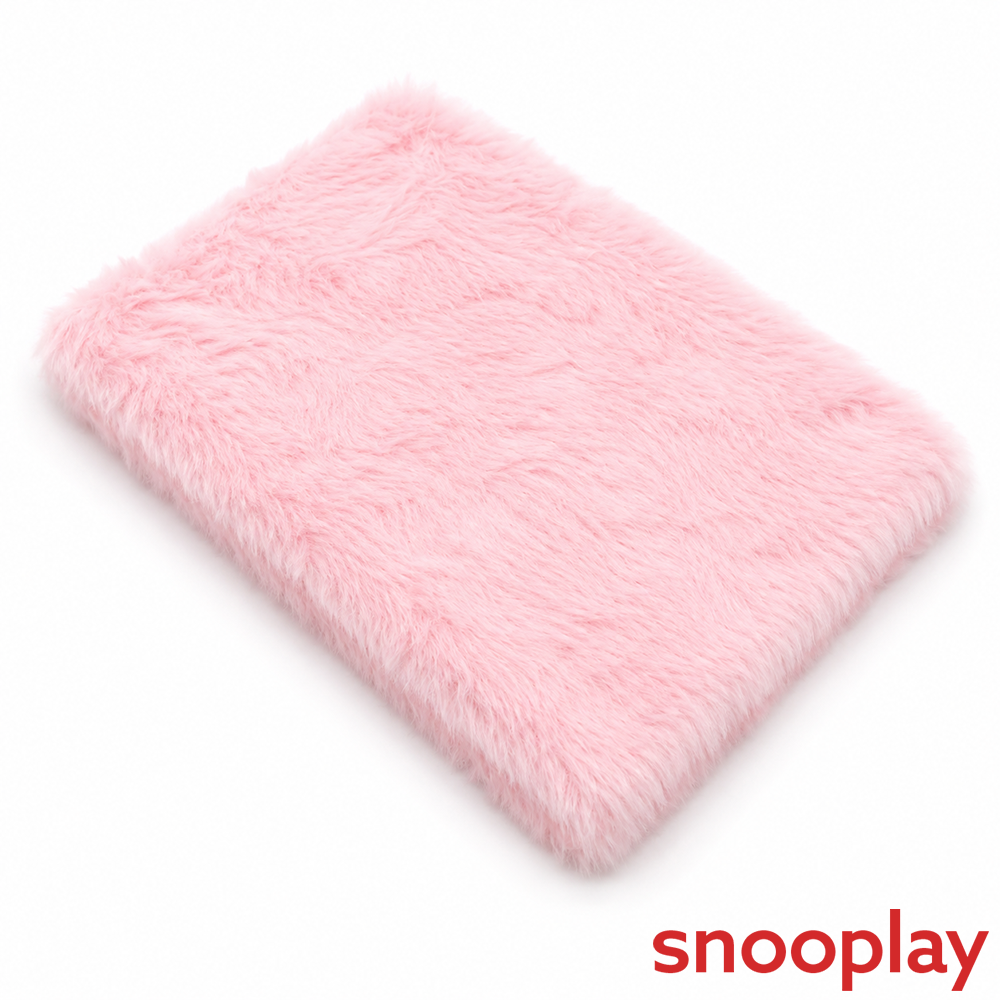 Cute Pink Faux Fur Diary with Charms