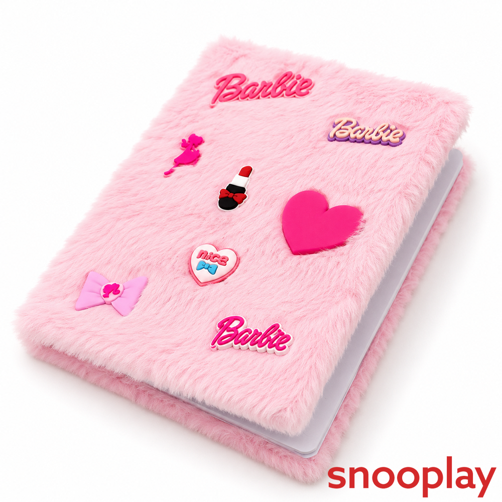 Cute Pink Faux Fur Diary with Charms