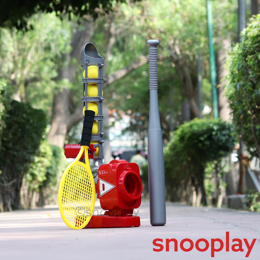 2 in 1 Baseball & Tennis Electronic Pitcher with 5 Balls (5-12 Years)