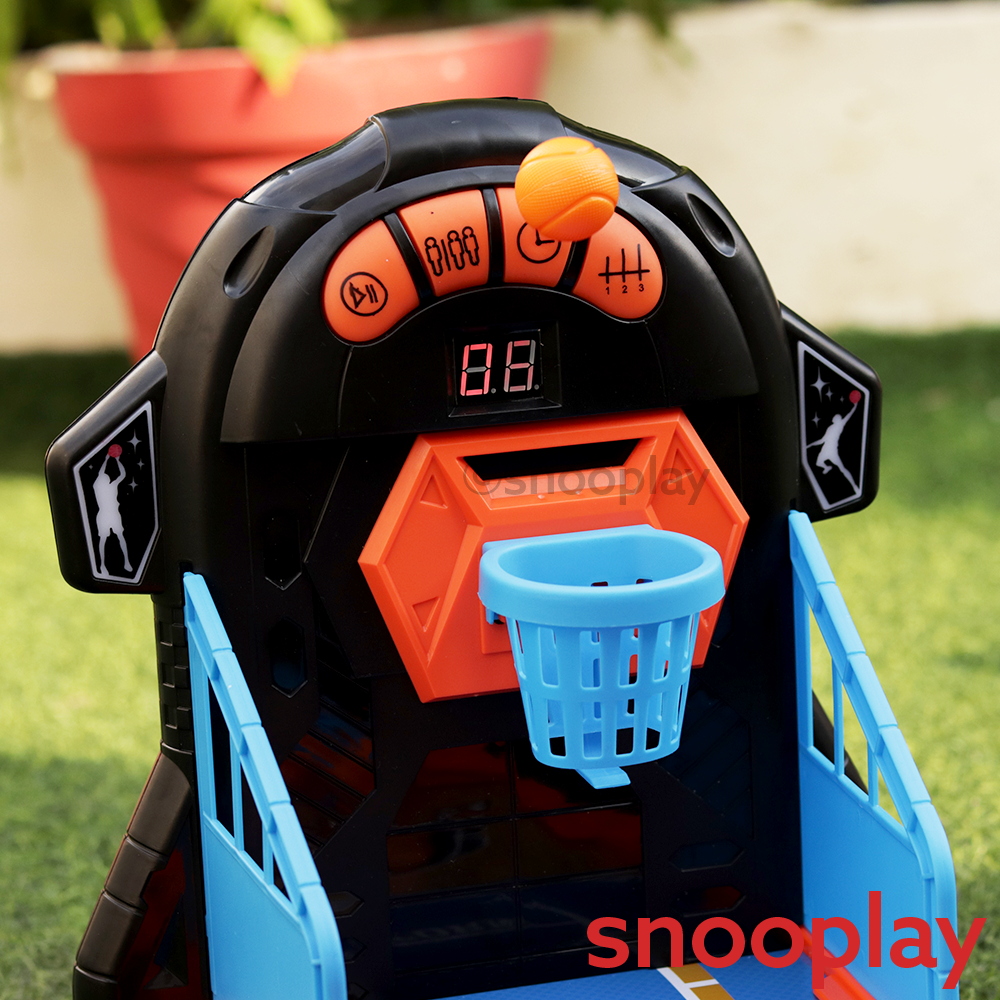 Electronic Basketball Game Set (Score Board, Moving Basket & More) - 3-10 Years