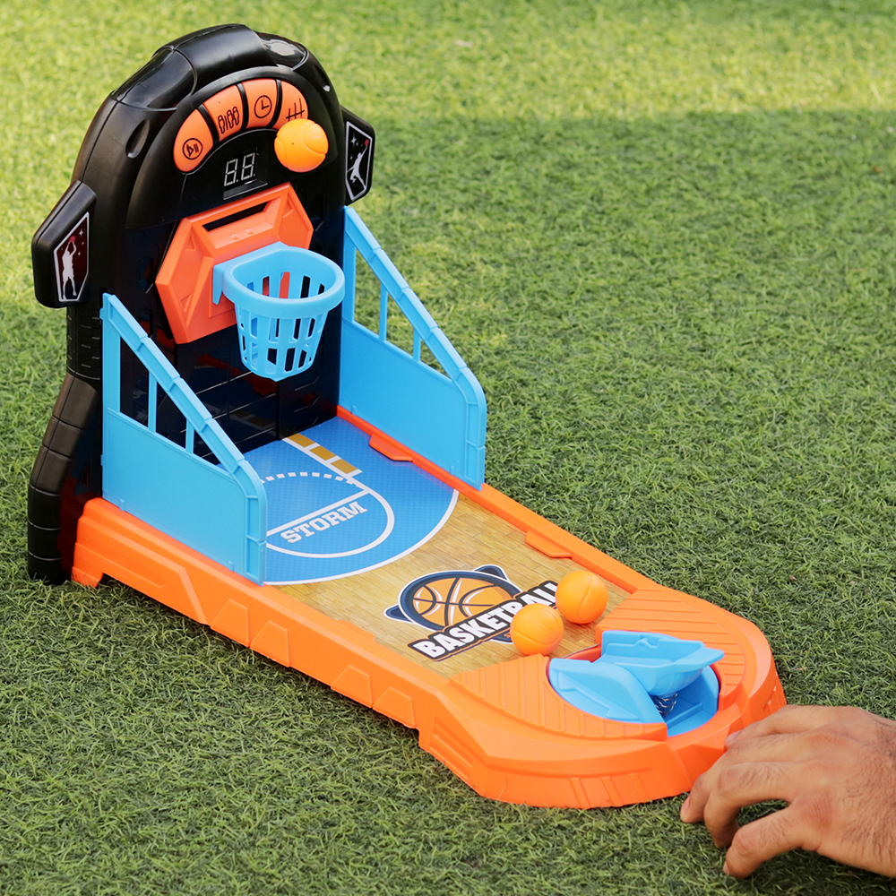 Electronic Basketball Game Set (Score Board, Moving Basket & More) - 3-10 Years