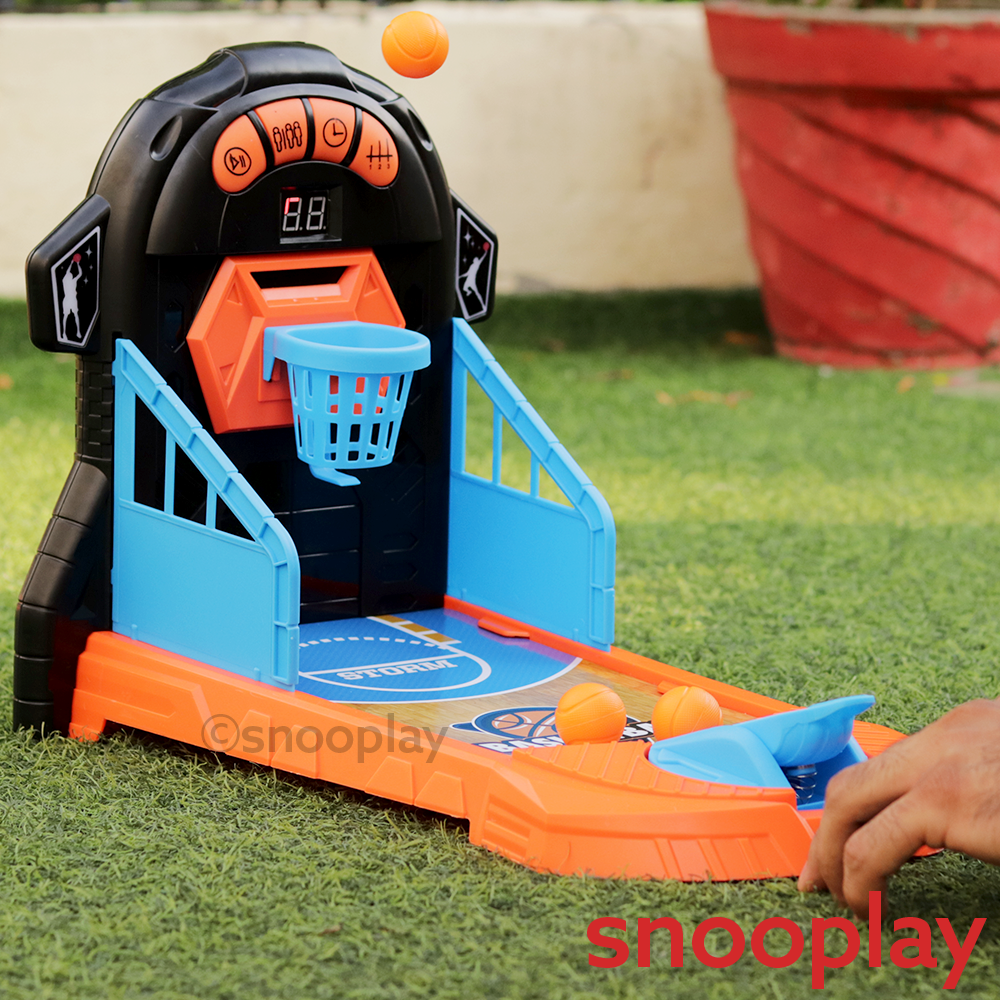 Electronic Basketball Game Set (Score Board, Moving Basket & More) - 3-10 Years