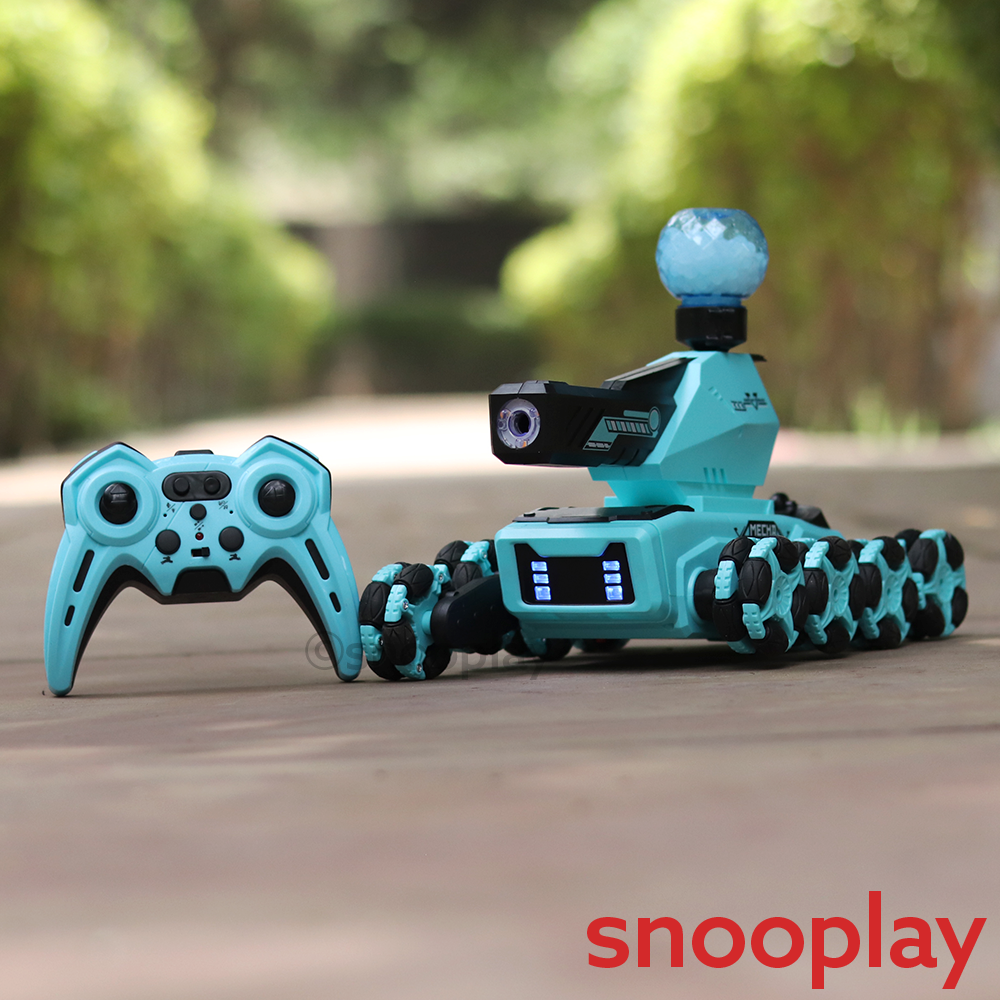 Remote Control Battle Tank with Water Balls, Lights, Mist Spray & 360° Stunts (8-14 Years) | Assorted Colors