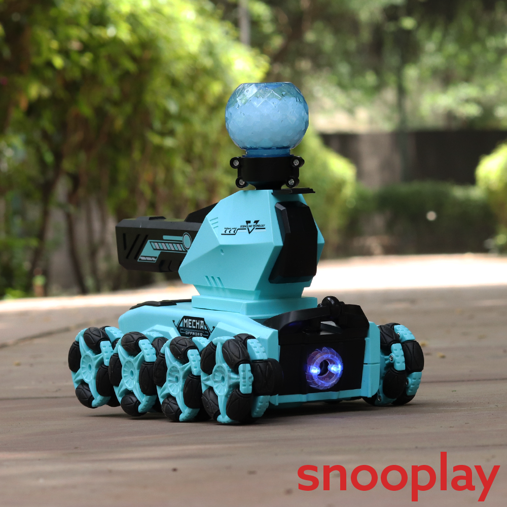 Remote Control Battle Tank with Water Balls, Lights, Mist Spray & 360° Stunts (8-14 Years) | Assorted Colors