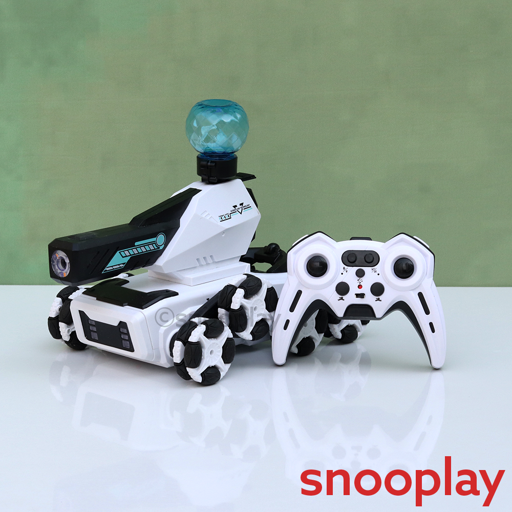 Remote Control Battle Tank with Water Balls, Lights, Mist Spray & 360° Stunts (8-14 Years) | Assorted Colors