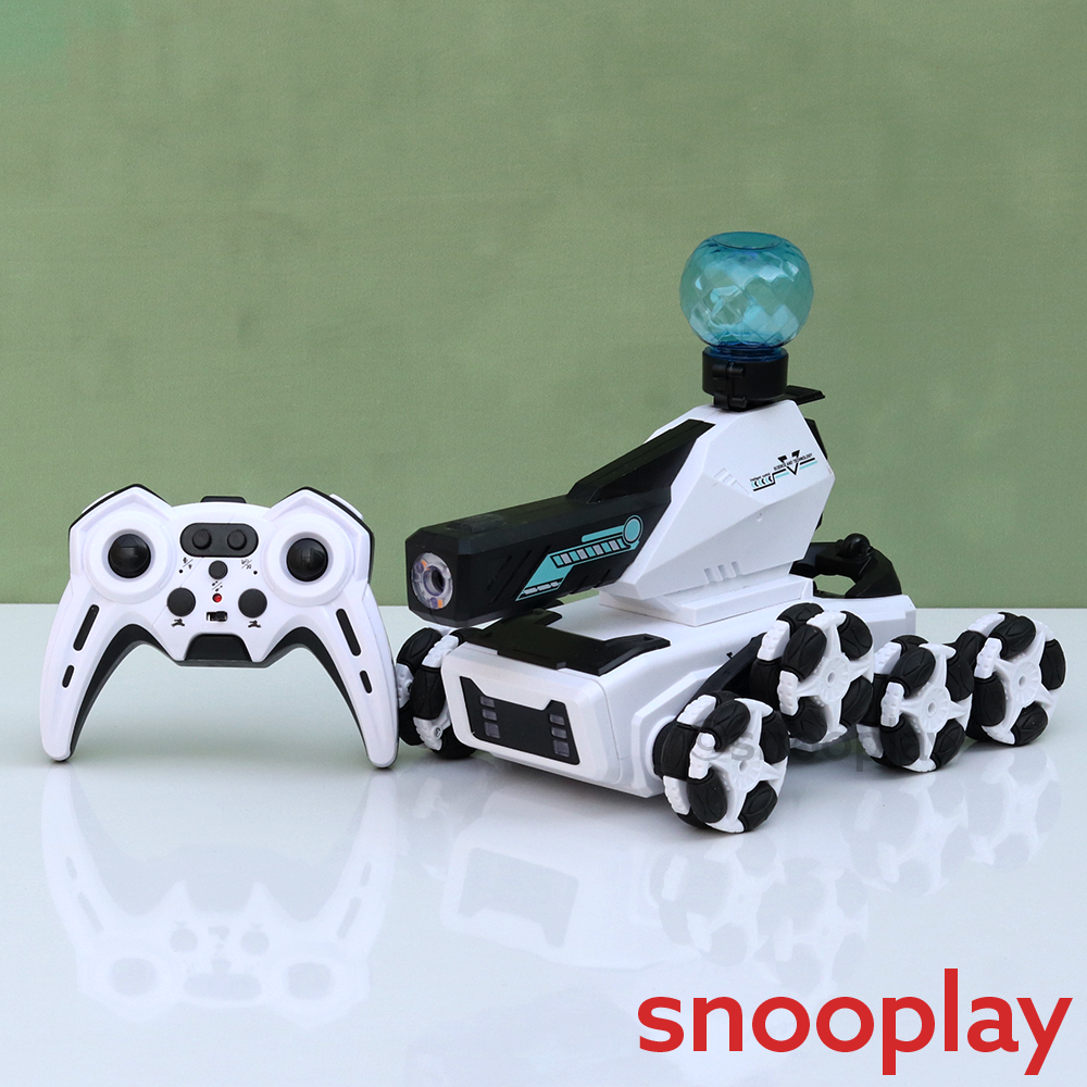 Remote Control Battle Tank with Water Balls, Lights, Mist Spray & 360° Stunts (8-14 Years) | Assorted Colors