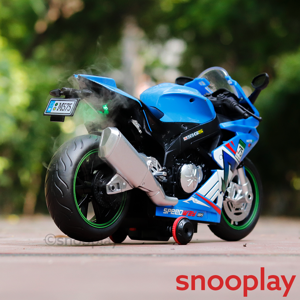 Remote Control Resembling Ducati Bike | 360° Rotation, Light, Sound & Smoke (5-14 Years)