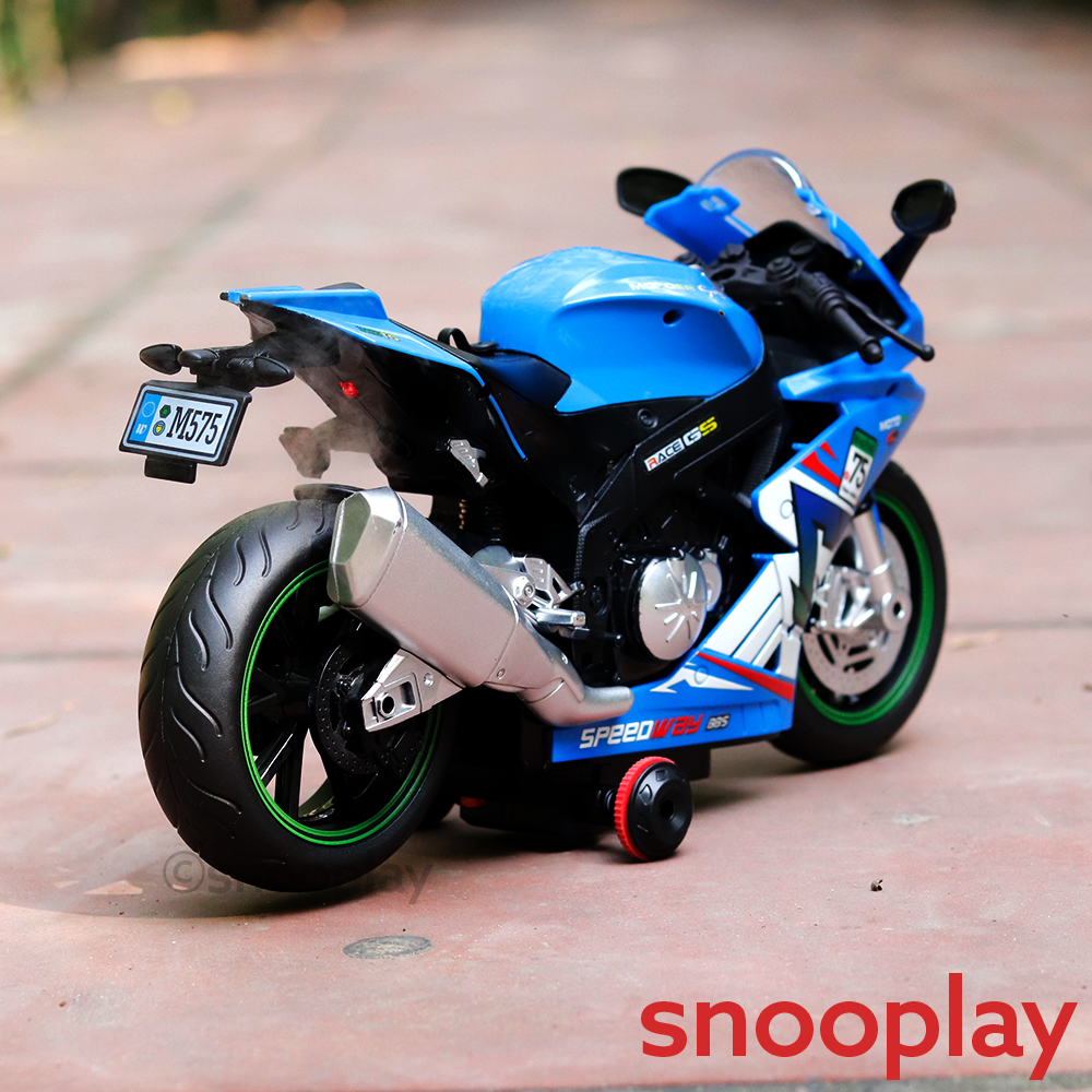 Remote Control Resembling Ducati Bike | 360° Rotation, Light, Sound & Smoke (5-14 Years)