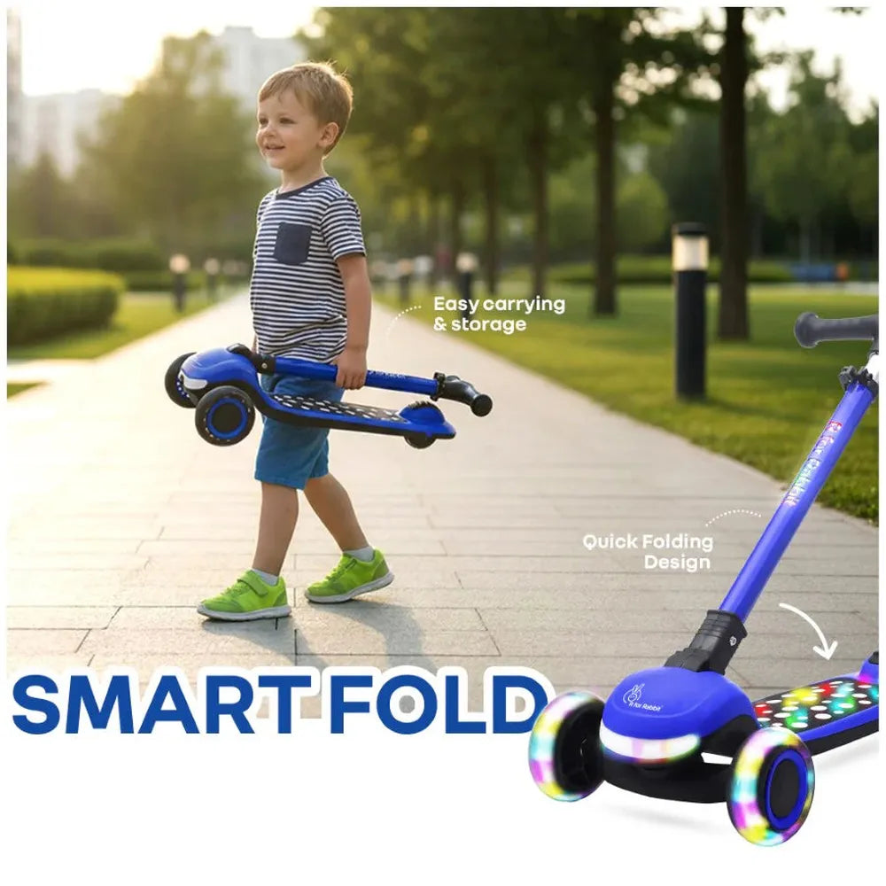 R for Rabbit Road Runner Jazz Scooter with ABEC7 Bearings, LED PU Wheels & Foldable Frame