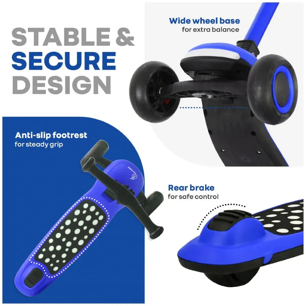 R for Rabbit Road Runner Jazz Scooter with ABEC7 Bearings, LED PU Wheels & Foldable Frame
