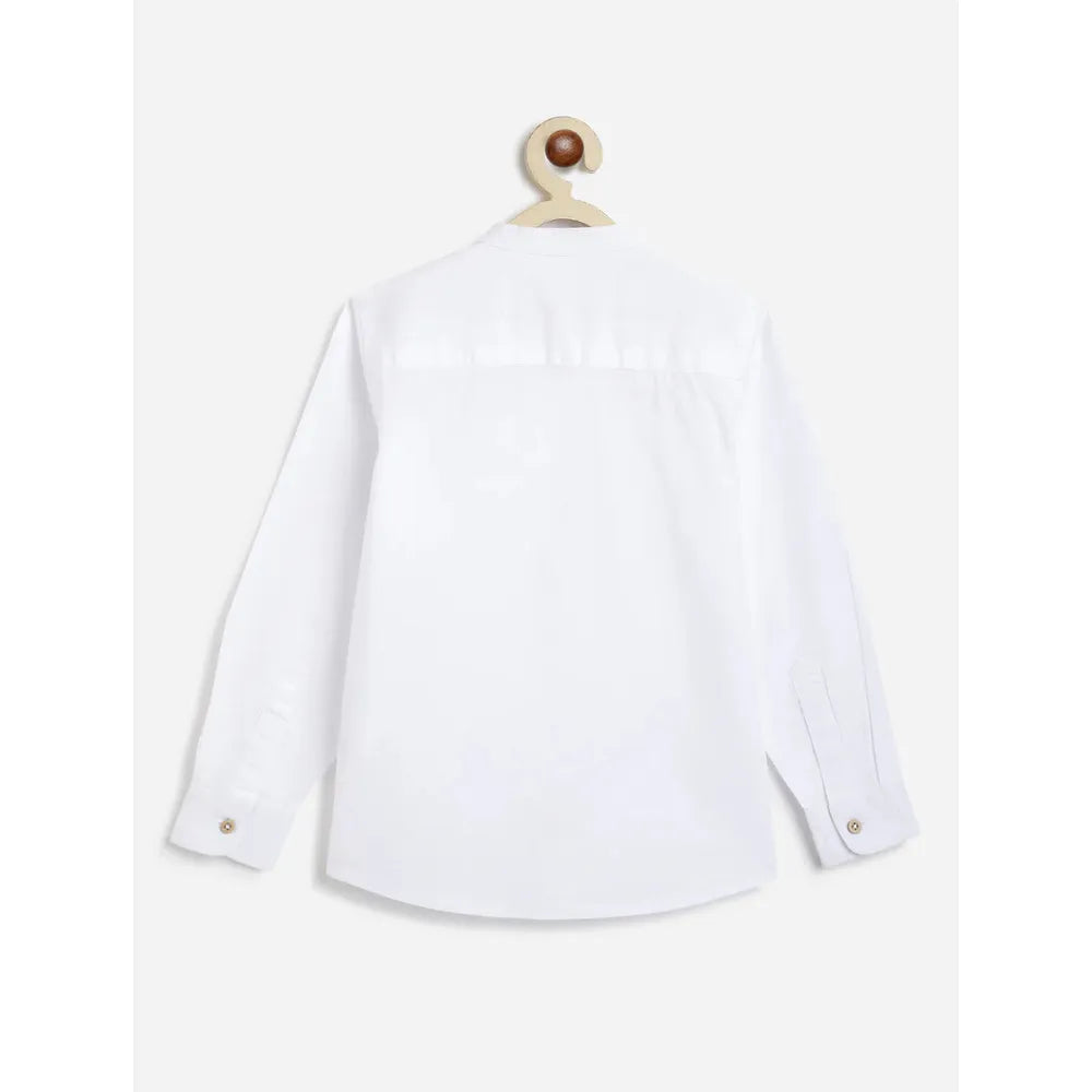 Campana Solid Mandarin Collar Shirt