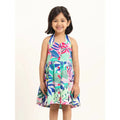 Campana Cheryl Halter Neck Dress - In the Jungle Print | Multicolour & Pink