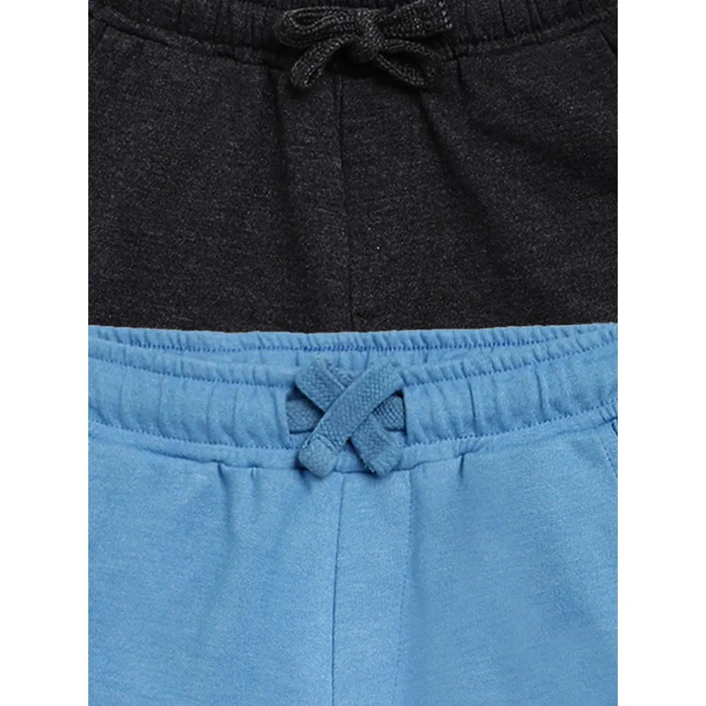Campana Pack of 2 Boys Shorts - French Blue + Charcoal