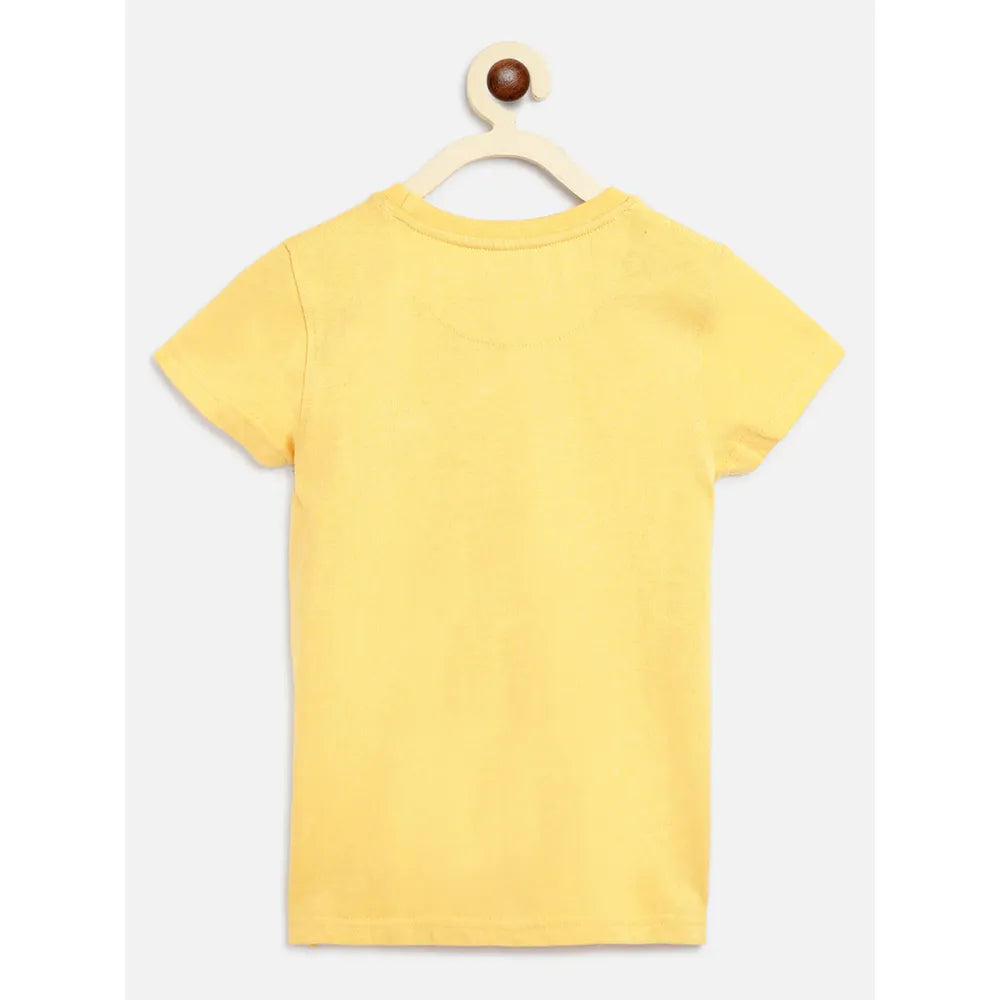 Campana Pack of 2 Round Neck Cotton T-Shirts | Purple & Yellow