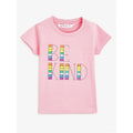 Campana Girls Pure Cotton Be Kind Printed Half Sleeves T-Shirt | Pink