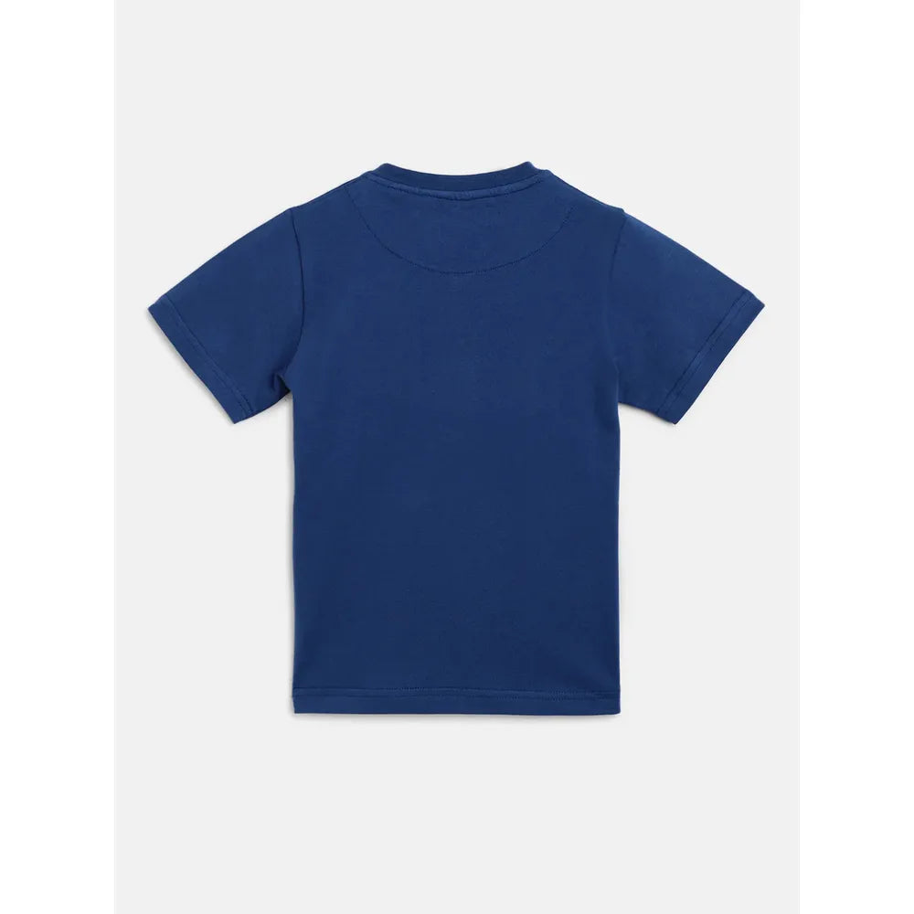 Campana Pack of 2 Pure Cotton Alan Henley T-Shirts | Blue (5-6 Years)