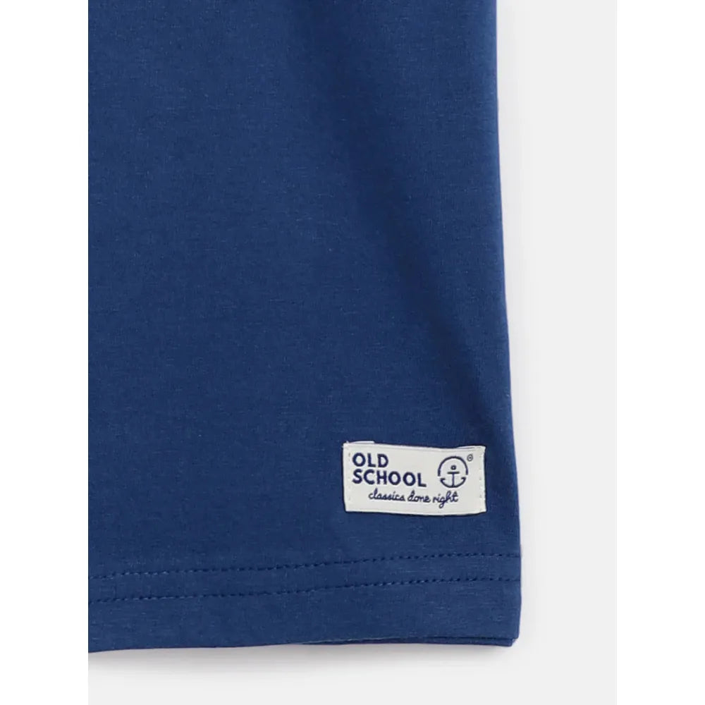 Campana Pack of 2 Pure Cotton Alan Henley T-Shirts | Blue & Rust Orange