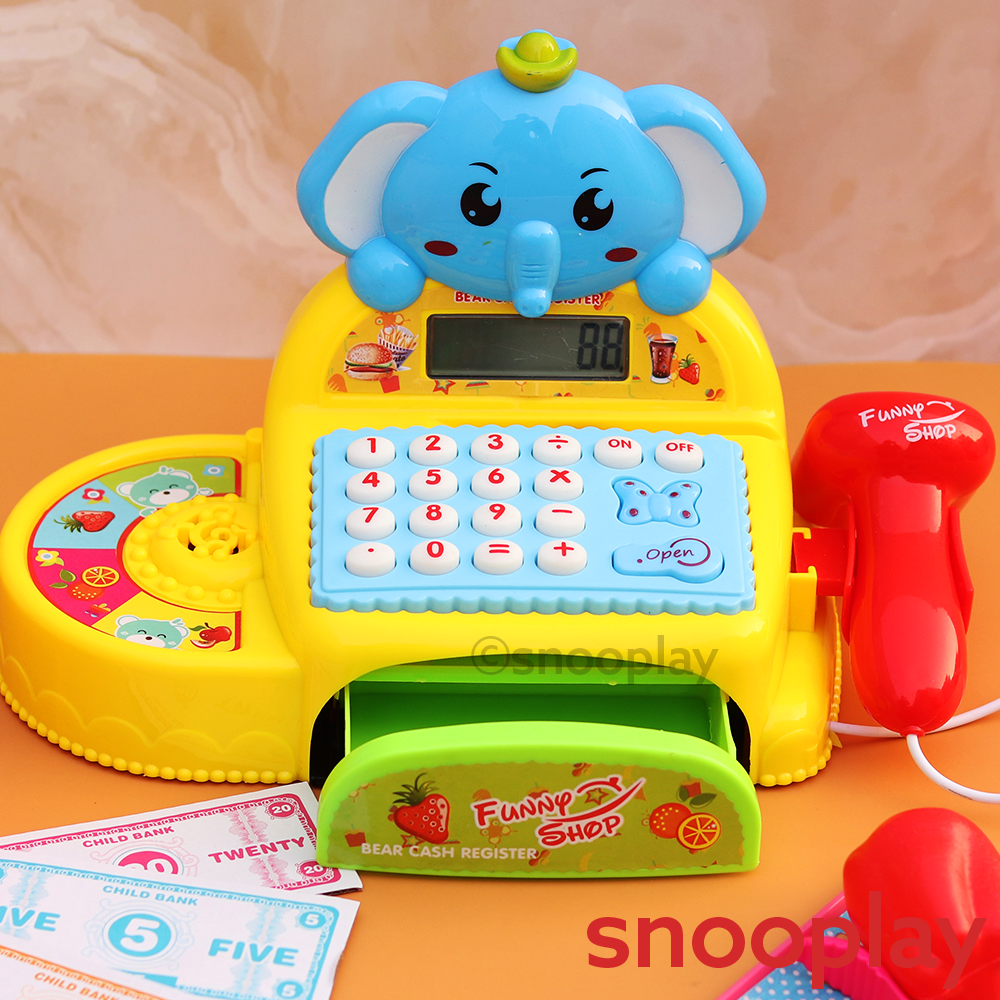 Elephant Cash Register Pretend Play Toy Set (3-8 Years) | Assorted Colors