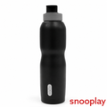 Cello Insulated Water Bottle with Stainless Steel  Inner - 800ml | Purosteel - X Grippo 900 | Black