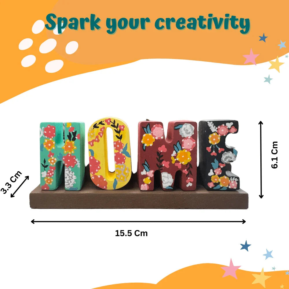 Craftopedia Table Top Floral Home Sign for Decor