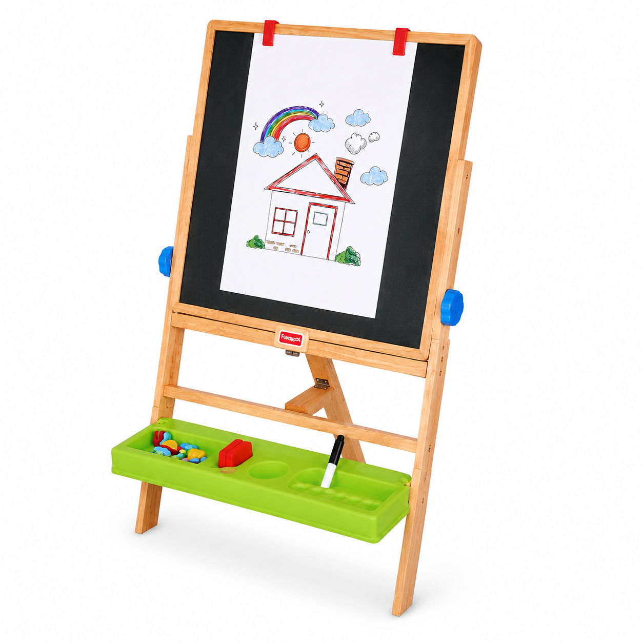 Funskool Giggles My First Easel – 4-in-1 Wooden Easel