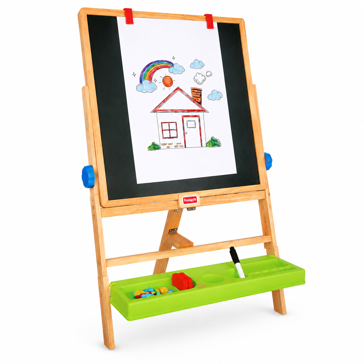 Funskool Giggles My First Easel – 4-in-1 Wooden Easel