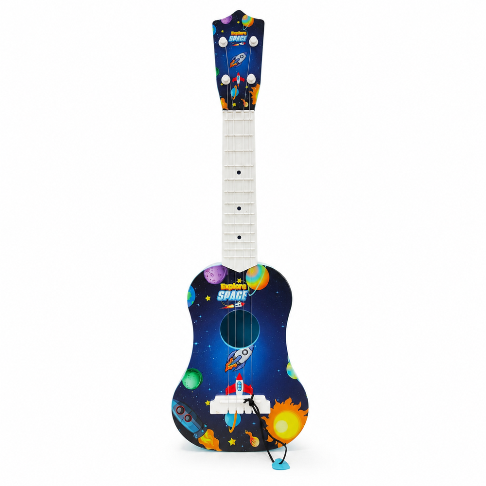 Simarr Space Theme Little Rockstar Guitar for Kids (5-12 Years)